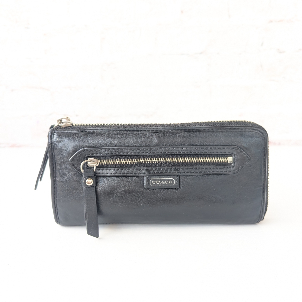 Coach Black Leather Wallet - Picture 1 of 9